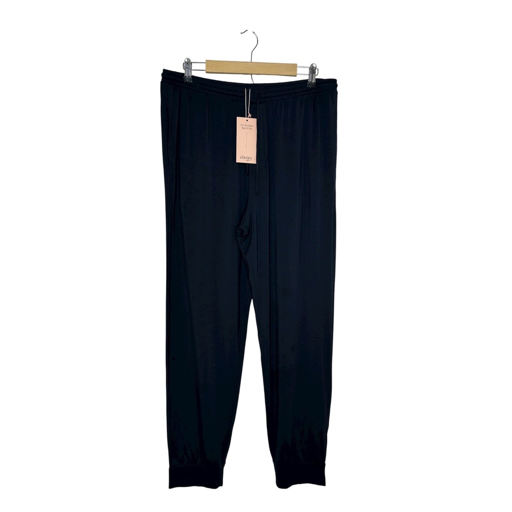 Eberjey Henry TENCEL™ Modal Black Waist string Pockets Soft Pajama Pants L